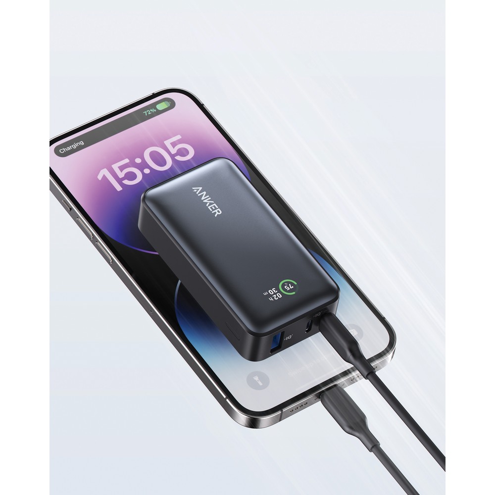 Power Bank Anker 10000 mAh z wyświetlaczem - ładowanie 30W - Power banki z nadrukiem logo | VEBI - zdjęcie 5