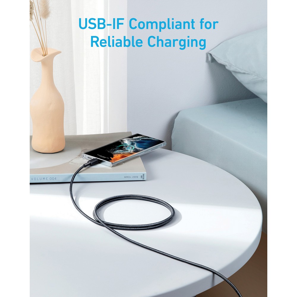Kabel USB-C Anker 60W - szybkie ładowanie i transfer danych - Kable z nadrukiem logo | VEBI - zdjęcie 6