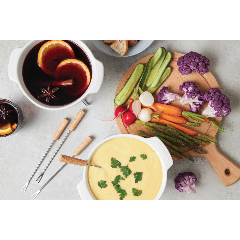 Ceramiczny zestaw do fondue BOSKA 750ml - eleganckie rozwiązanie - Akcesoria kuchenne z nadrukiem logo | VEBI - zdjęcie 11