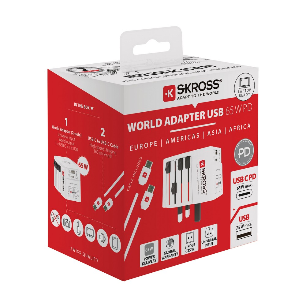 Adapter podróżny SKROSS MUV 65W z logo firmy - Elektronika z nadrukiem logo | VEBI - zdjęcie 8