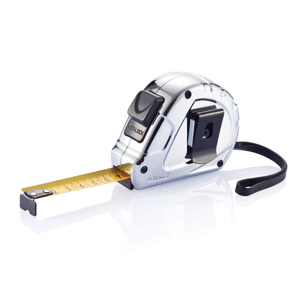 Miara stalowa 3m z klipsem - żółta taśma 16mm - zdjęcie 2