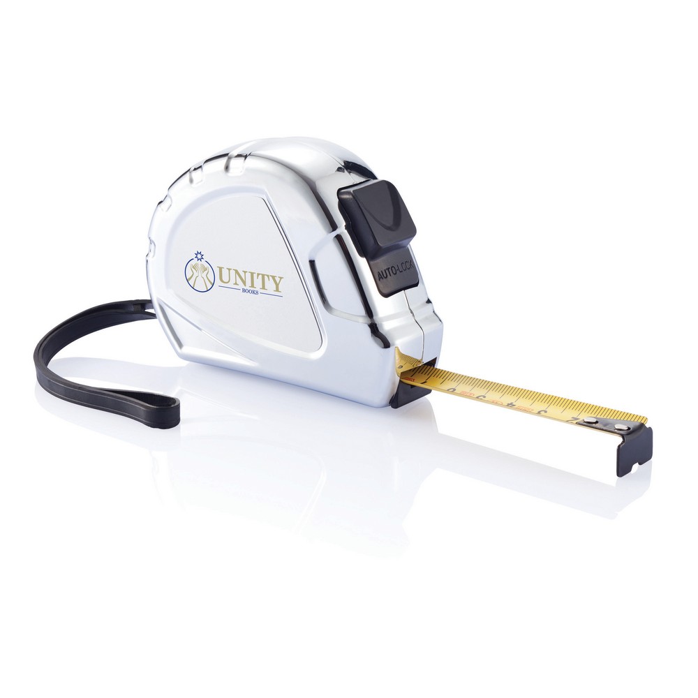 Miara stalowa 3m z klipsem - żółta taśma 16mm - zdjęcie 4