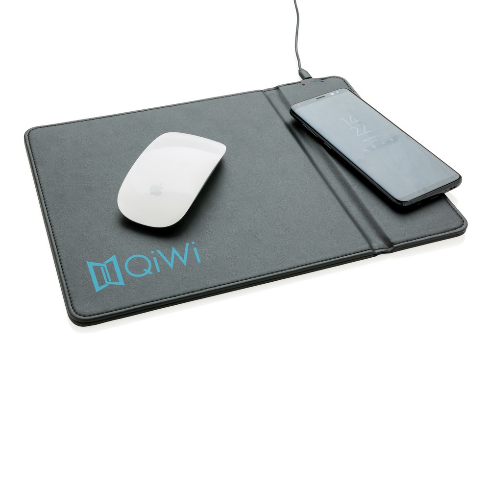 Wielofunkcyjna podkładka z ładowaniem bezprzewodowym 5W - Akcesoria do komputerów z nadrukiem logo | VEBI - zdjęcie 9
