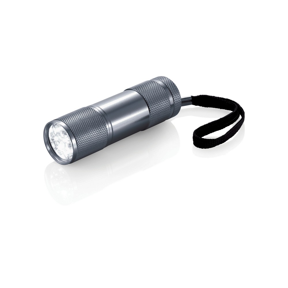 Latarka aluminiowa 9 LED Quattro - gadżet reklamowy - Latarki i lampki z nadrukiem logo | VEBI - zdjęcie 23