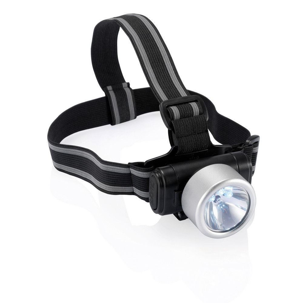 Latarka czołowa Everest 3 LED z żarówką kryptonową - Latarki i lampki z nadrukiem logo | VEBI