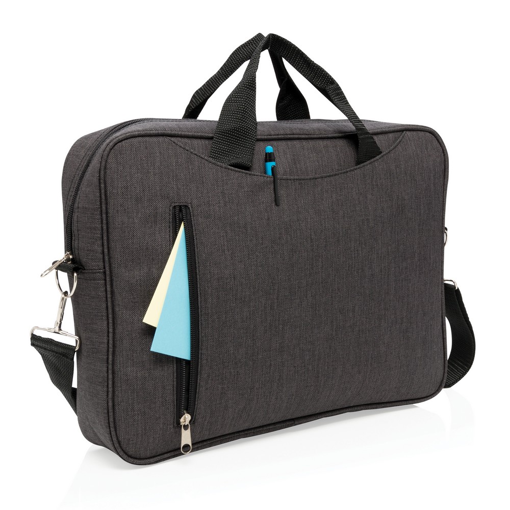 Torba na laptop 15" z poliestru - ekologiczna ochrona sprzętu - Torby i plecaki na laptopy z nadrukiem logo | VEBI - zdjęcie 2