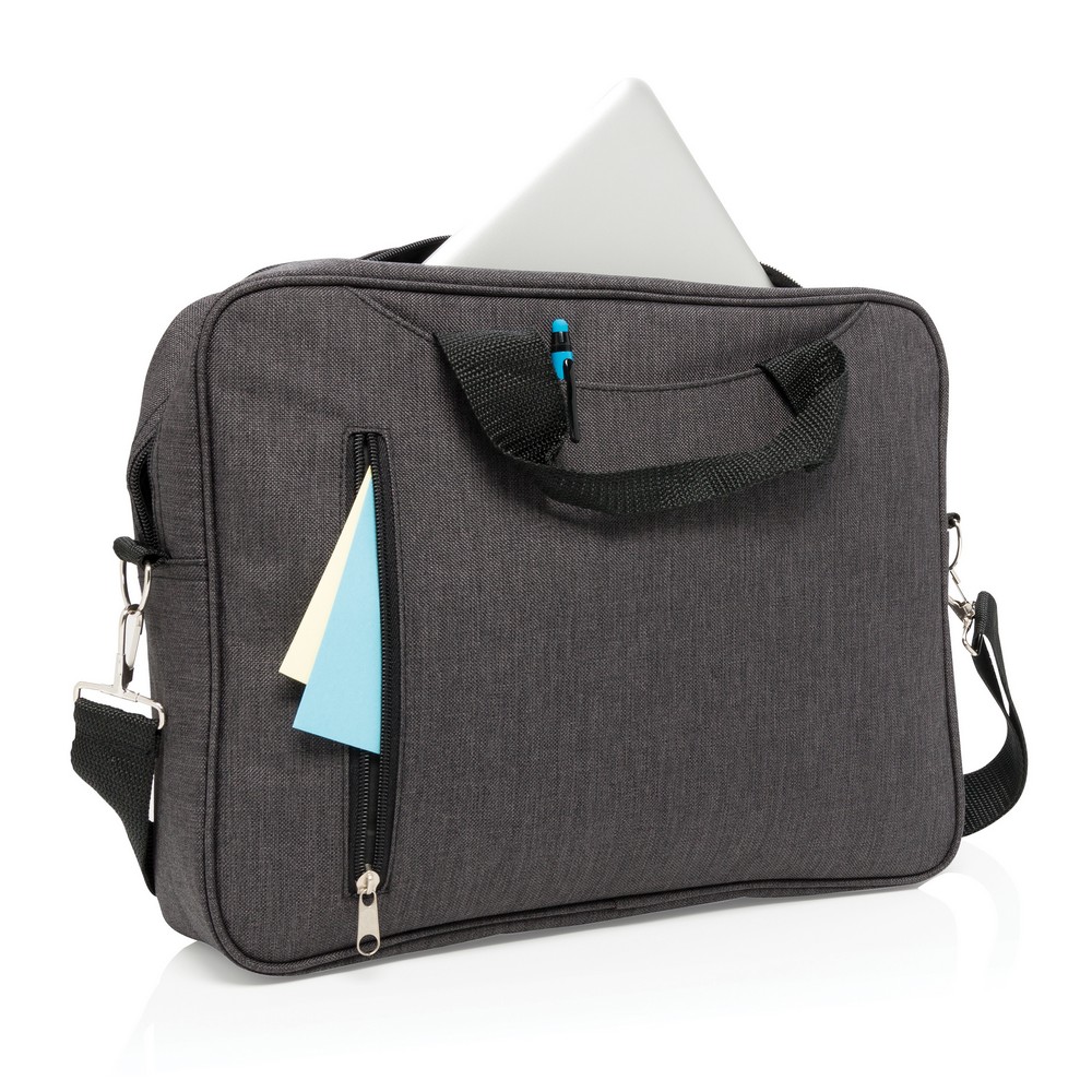 Torba na laptop 15" z poliestru - ekologiczna ochrona sprzętu - Torby i plecaki na laptopy z nadrukiem logo | VEBI - zdjęcie 3