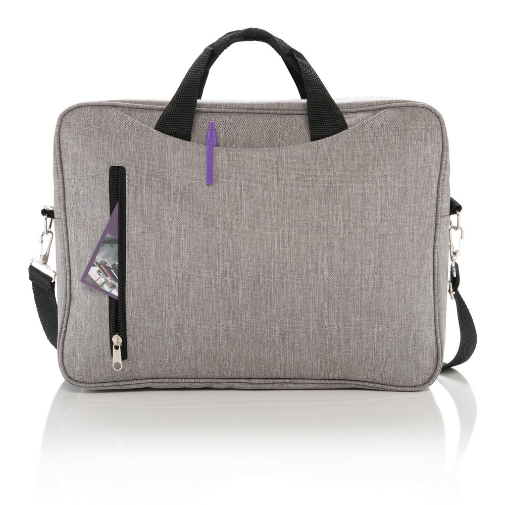 Torba na laptop 15" z poliestru - ekologiczna ochrona sprzętu - Torby i plecaki na laptopy z nadrukiem logo | VEBI - zdjęcie 12