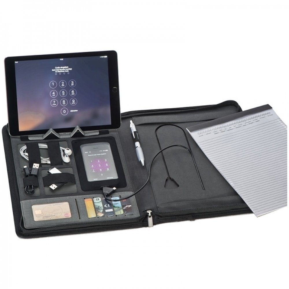 Biznesowy folder A4 z power bankiem 5000 mAh ELDA - zdjęcie 4