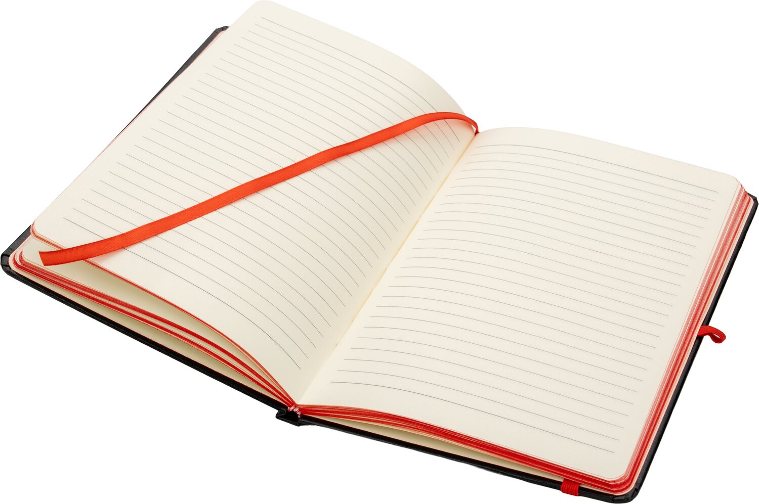 Notes A5 w linie Cuxhaven z zakładką i miejscem na długopis - Notatniki i notesy z nadrukiem logo | VEBI - zdjęcie 2