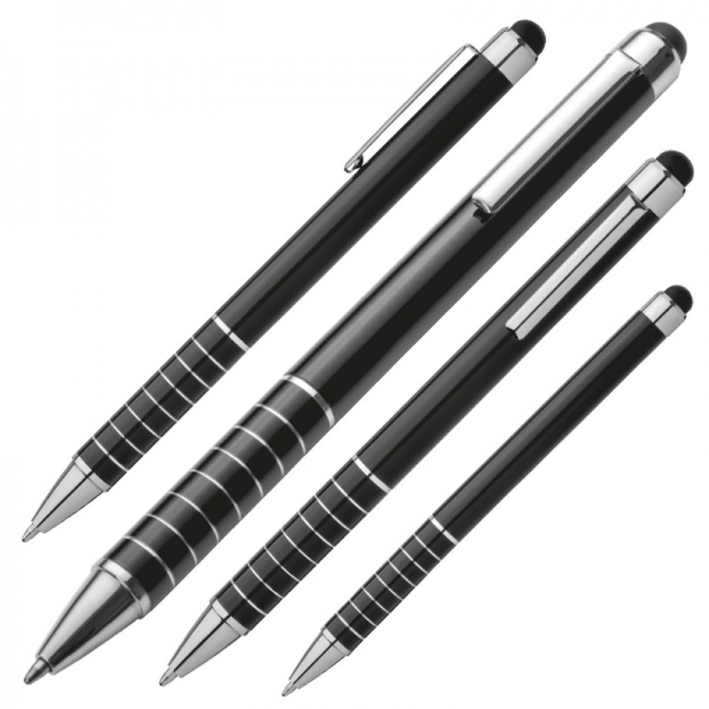 Długopis metalowy z touch pen LUEBO - eleganckie pisanie i obsługa ekranów - Touch pen z nadrukiem logo | VEBI - zdjęcie 8