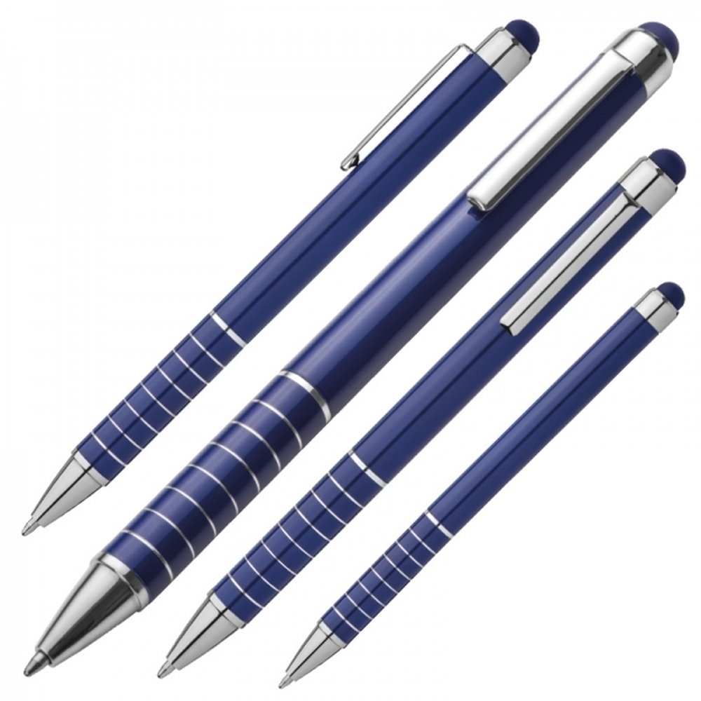 Długopis metalowy z touch pen LUEBO - eleganckie pisanie i obsługa ekranów - Touch pen z nadrukiem logo | VEBI - zdjęcie 18