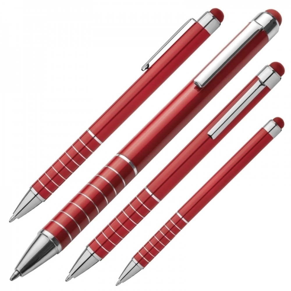 Długopis metalowy z touch pen LUEBO - eleganckie pisanie i obsługa ekranów - Touch pen z nadrukiem logo | VEBI - zdjęcie 13