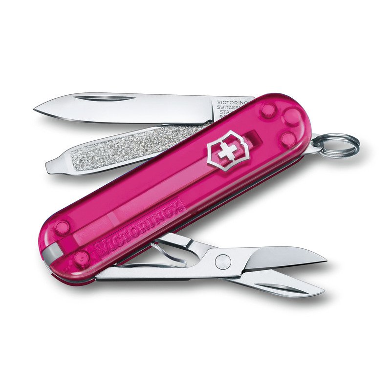 Kompaktowy scyzoryk szwajcarski Classic SD transparentny 7w1 - Noże i scyzoryki z nadrukiem logo | VEBI - zdjęcie 13