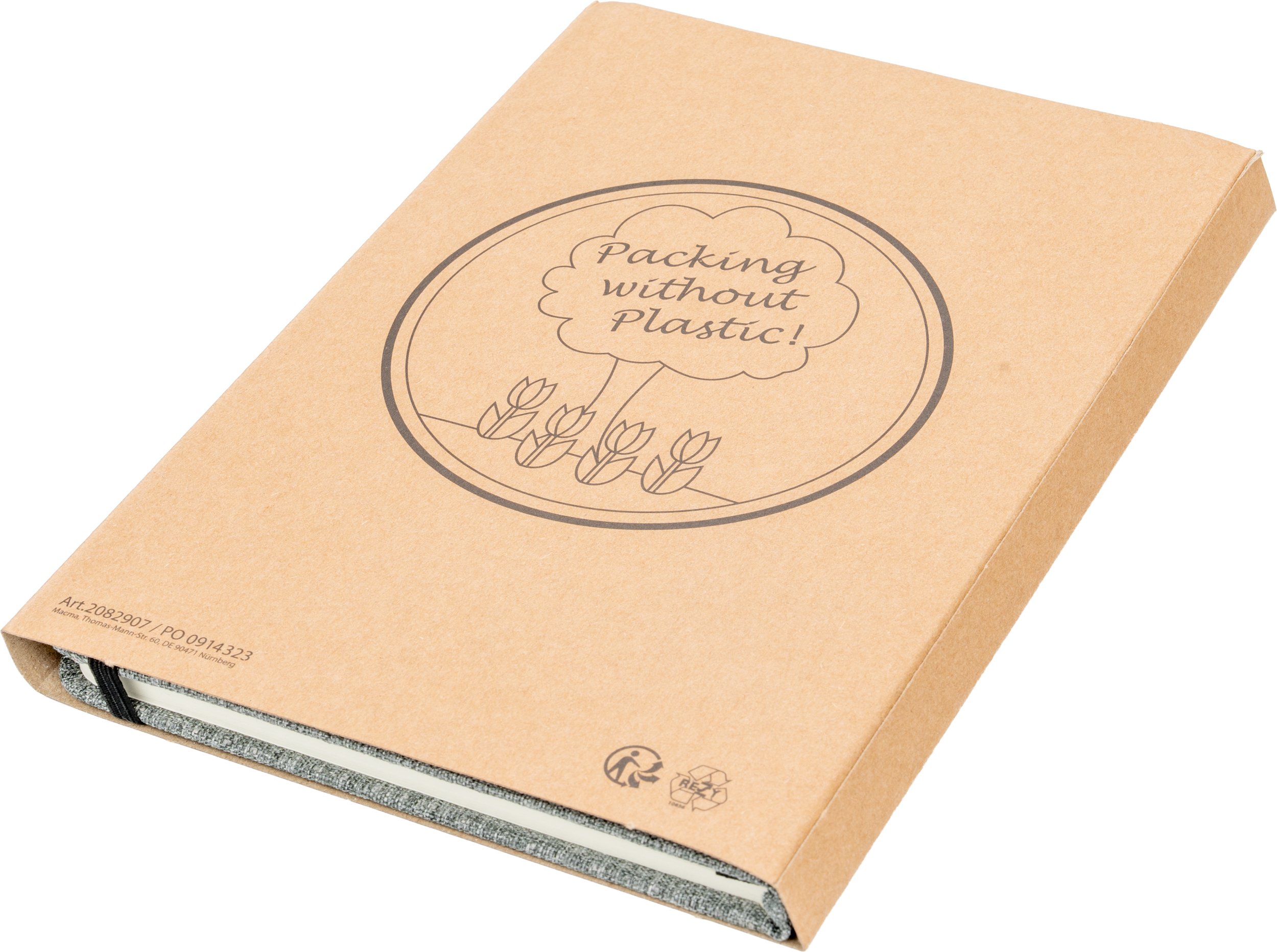 Notes biurowy Bremen A5 w linie z zakładką - 160 stron - zdjęcie 5