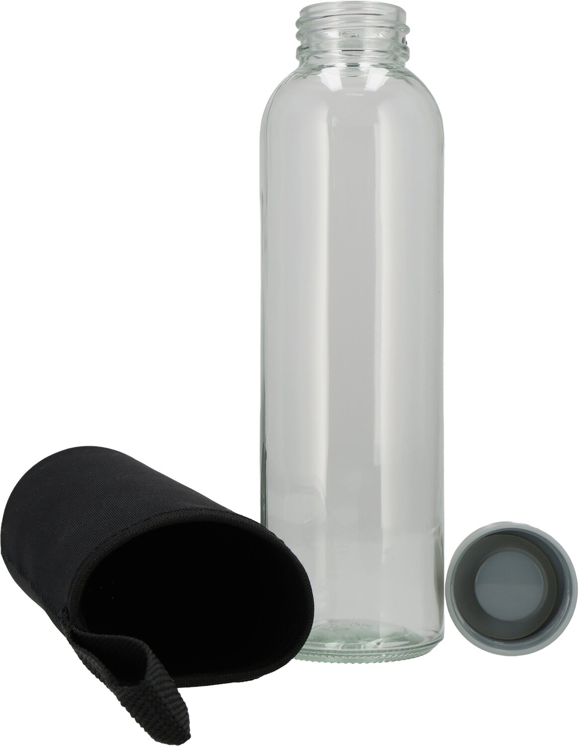 Szklana butelka KLAGENFURT 500ml z etui neoprenowym - Akcesoria podróżne z nadrukiem logo | VEBI - zdjęcie 34