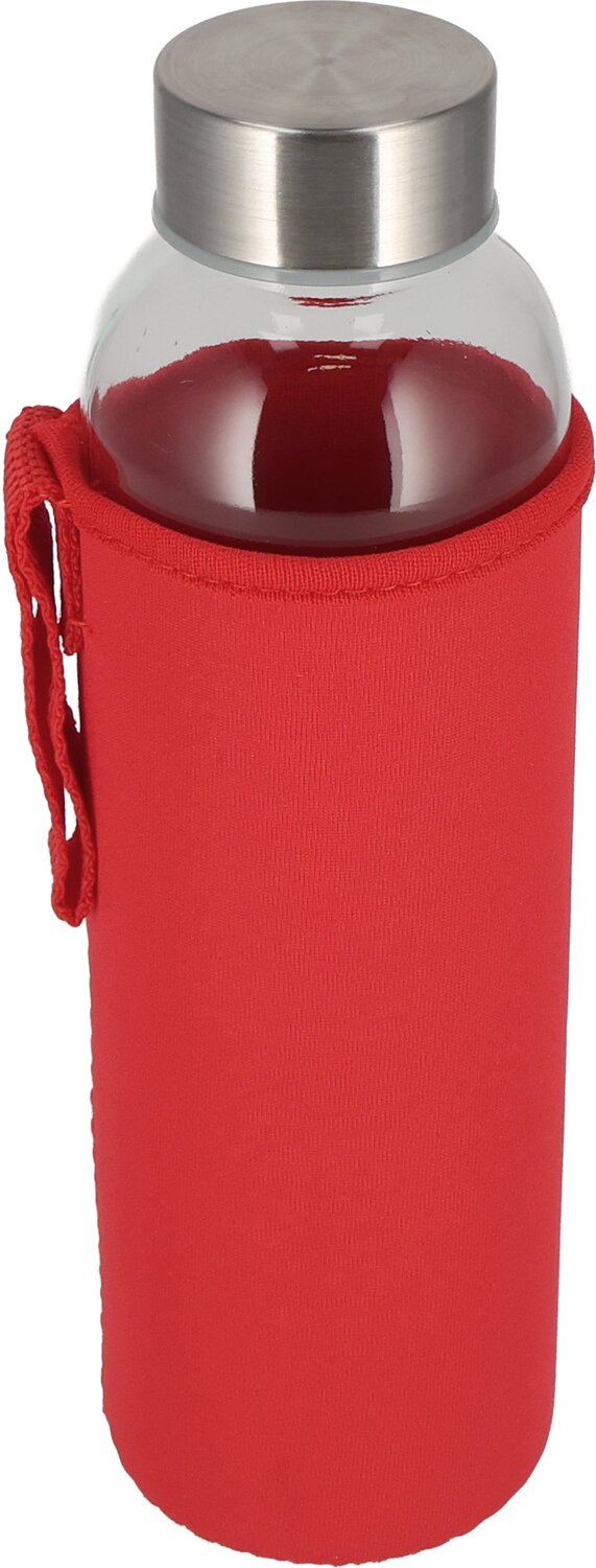 Szklana butelka KLAGENFURT 500ml z etui neoprenowym - Akcesoria podróżne z nadrukiem logo | VEBI - zdjęcie 42