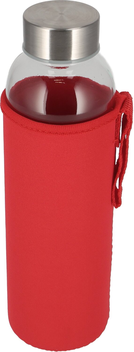 Szklana butelka KLAGENFURT 500ml z etui neoprenowym - Akcesoria podróżne z nadrukiem logo | VEBI - zdjęcie 44