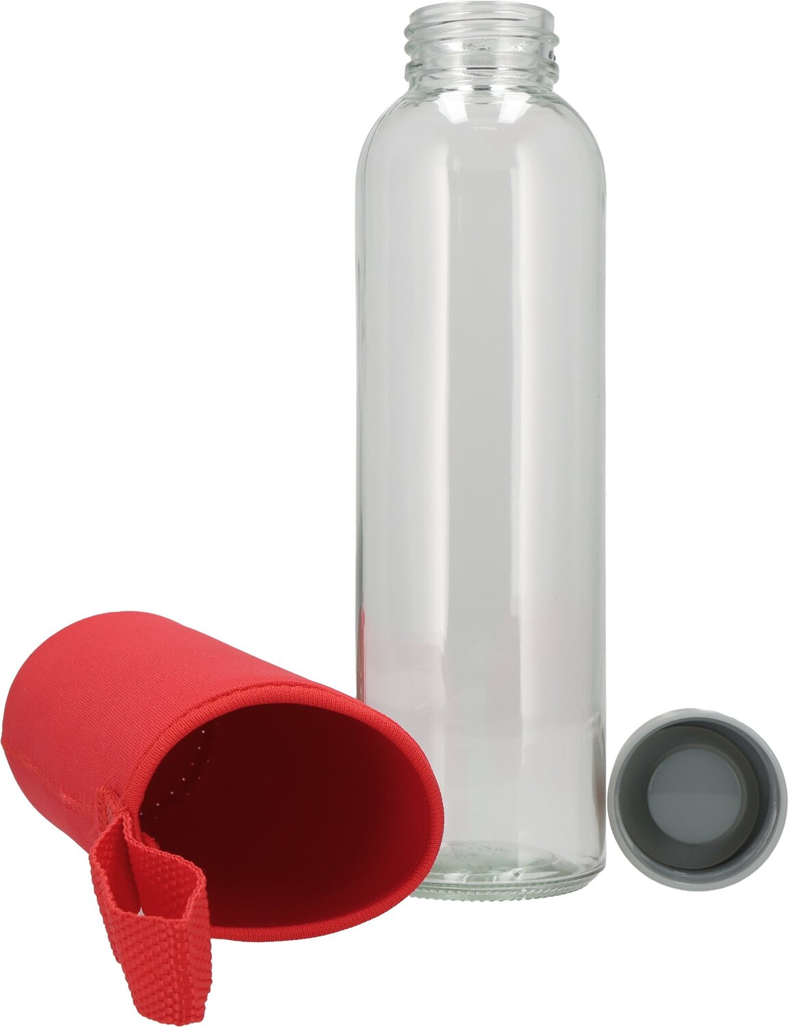 Szklana butelka KLAGENFURT 500ml z etui neoprenowym - Akcesoria podróżne z nadrukiem logo | VEBI - zdjęcie 48