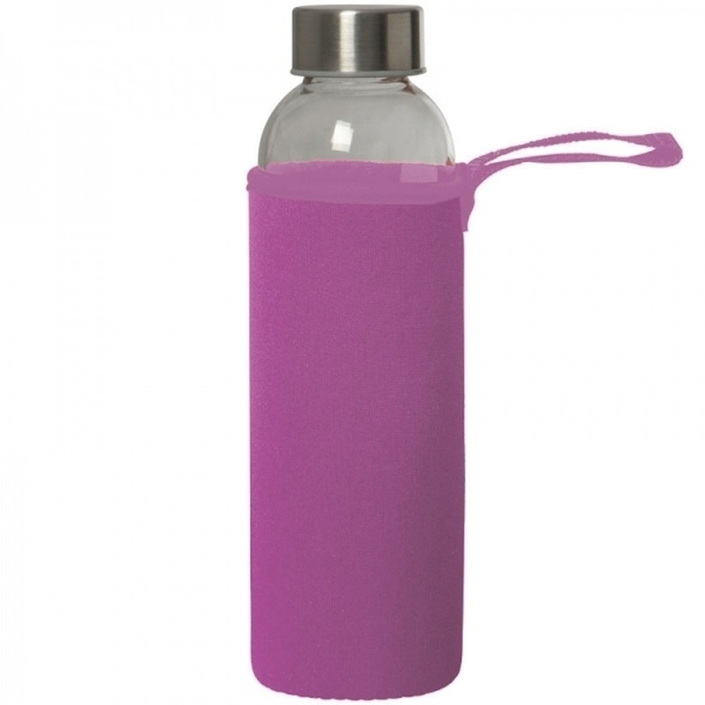 Szklana butelka KLAGENFURT 500ml z etui neoprenowym - Akcesoria podróżne z nadrukiem logo | VEBI - zdjęcie 148