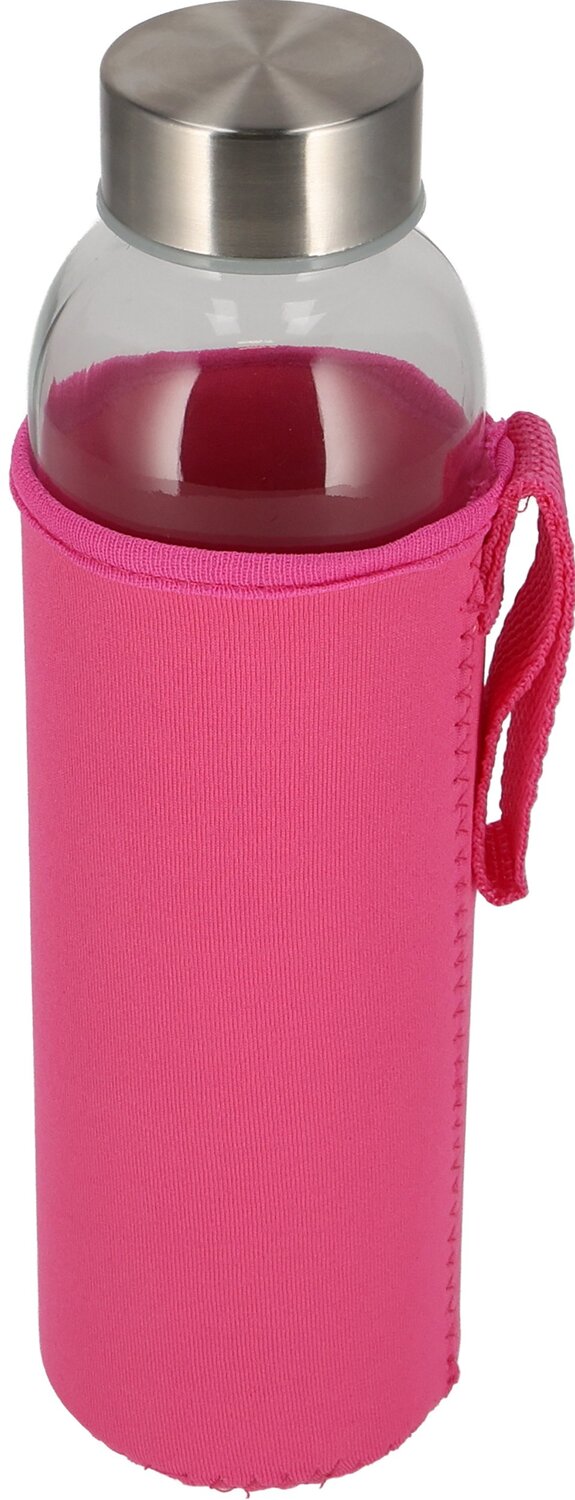 Szklana butelka KLAGENFURT 500ml z etui neoprenowym - Akcesoria podróżne z nadrukiem logo | VEBI - zdjęcie 138