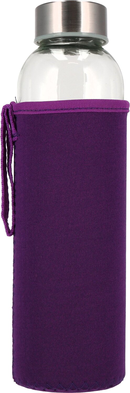Szklana butelka KLAGENFURT 500ml z etui neoprenowym - Akcesoria podróżne z nadrukiem logo | VEBI - zdjęcie 54