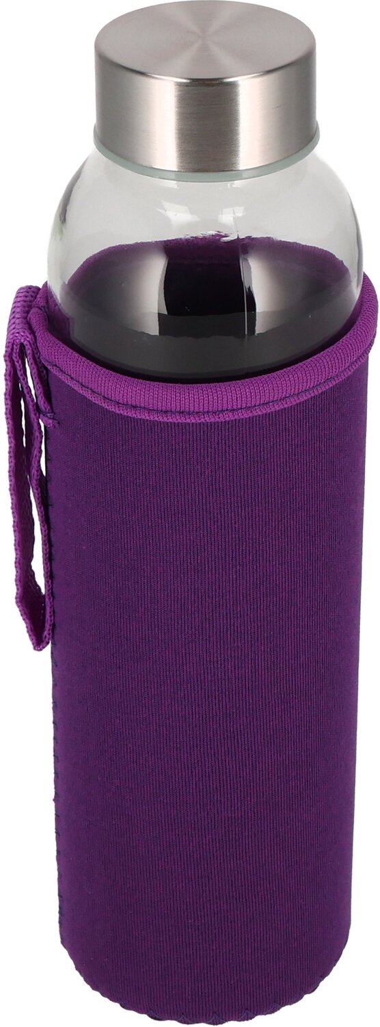 Szklana butelka KLAGENFURT 500ml z etui neoprenowym - Akcesoria podróżne z nadrukiem logo | VEBI - zdjęcie 55