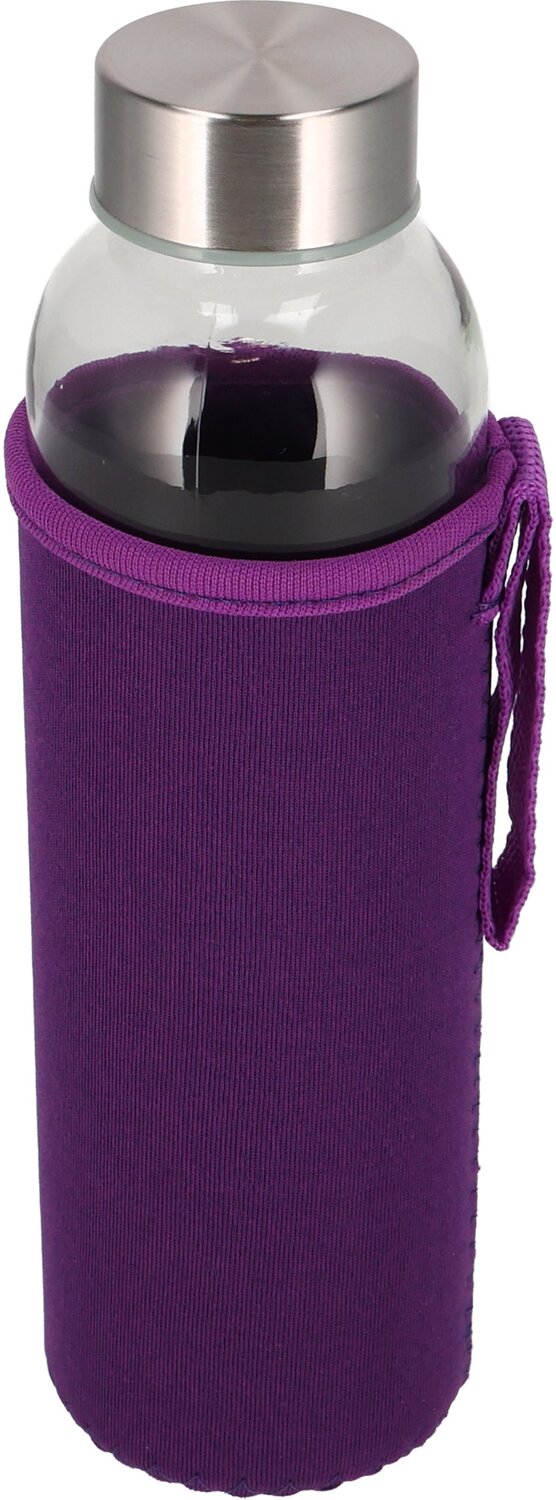 Szklana butelka KLAGENFURT 500ml z etui neoprenowym - Akcesoria podróżne z nadrukiem logo | VEBI - zdjęcie 57