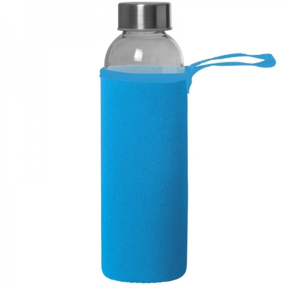 Szklana butelka KLAGENFURT 500ml z etui neoprenowym - Akcesoria podróżne z nadrukiem logo | VEBI - zdjęcie 94
