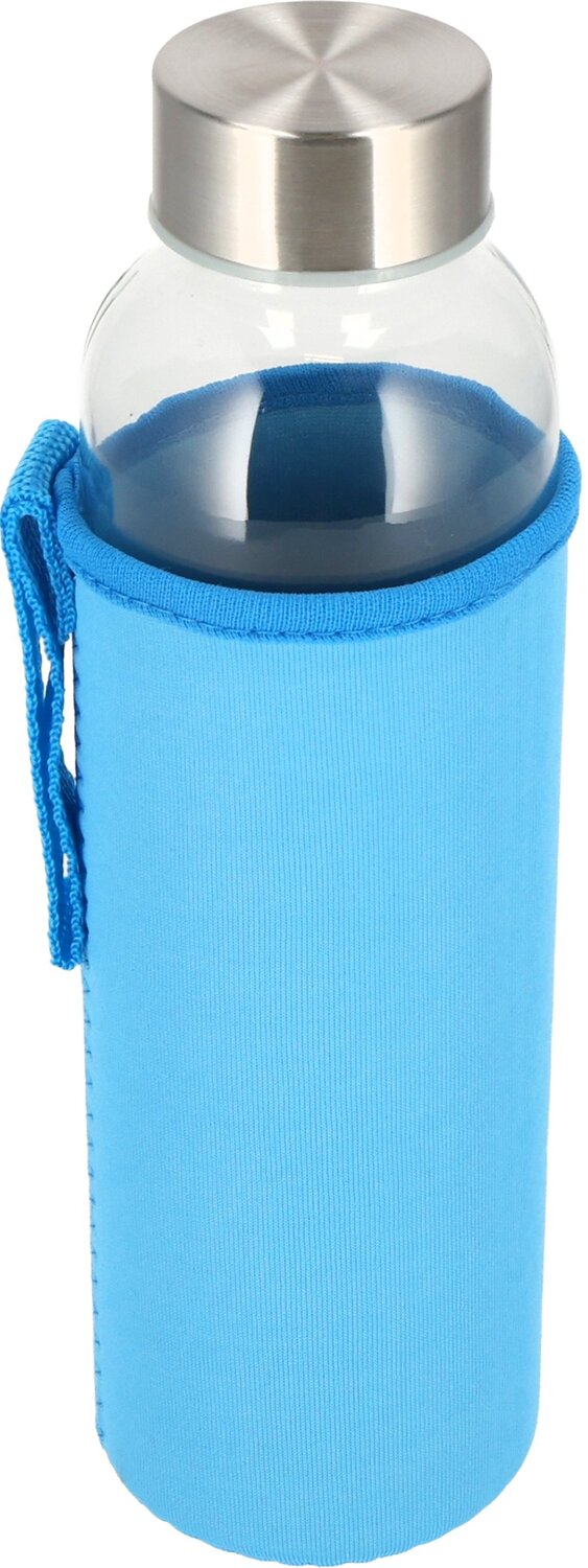 Szklana butelka KLAGENFURT 500ml z etui neoprenowym - Akcesoria podróżne z nadrukiem logo | VEBI - zdjęcie 82