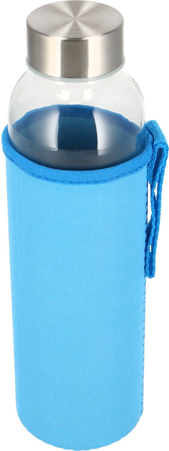 Szklana butelka KLAGENFURT 500ml z etui neoprenowym - Akcesoria podróżne z nadrukiem logo | VEBI - zdjęcie 84