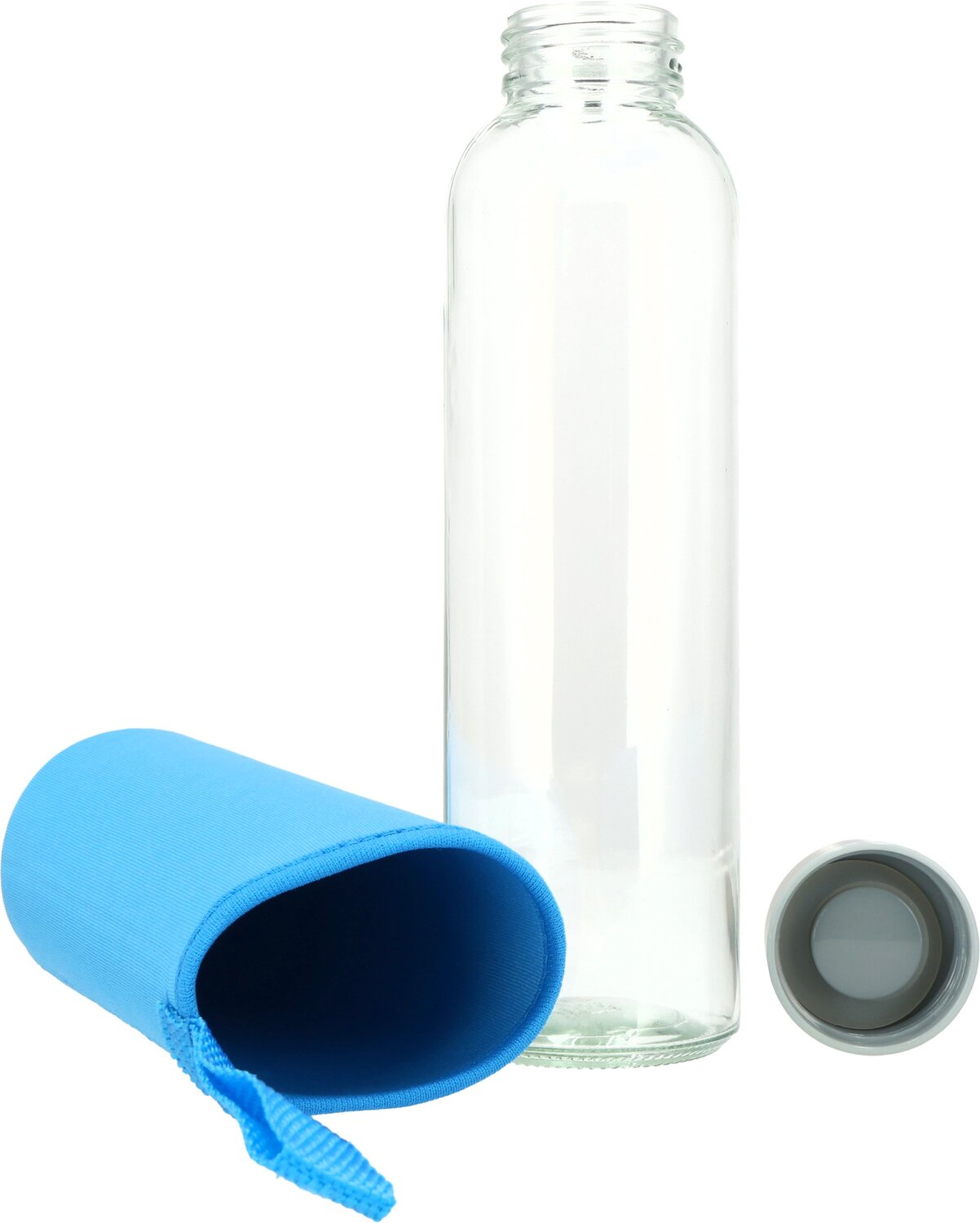 Szklana butelka KLAGENFURT 500ml z etui neoprenowym - Akcesoria podróżne z nadrukiem logo | VEBI - zdjęcie 88