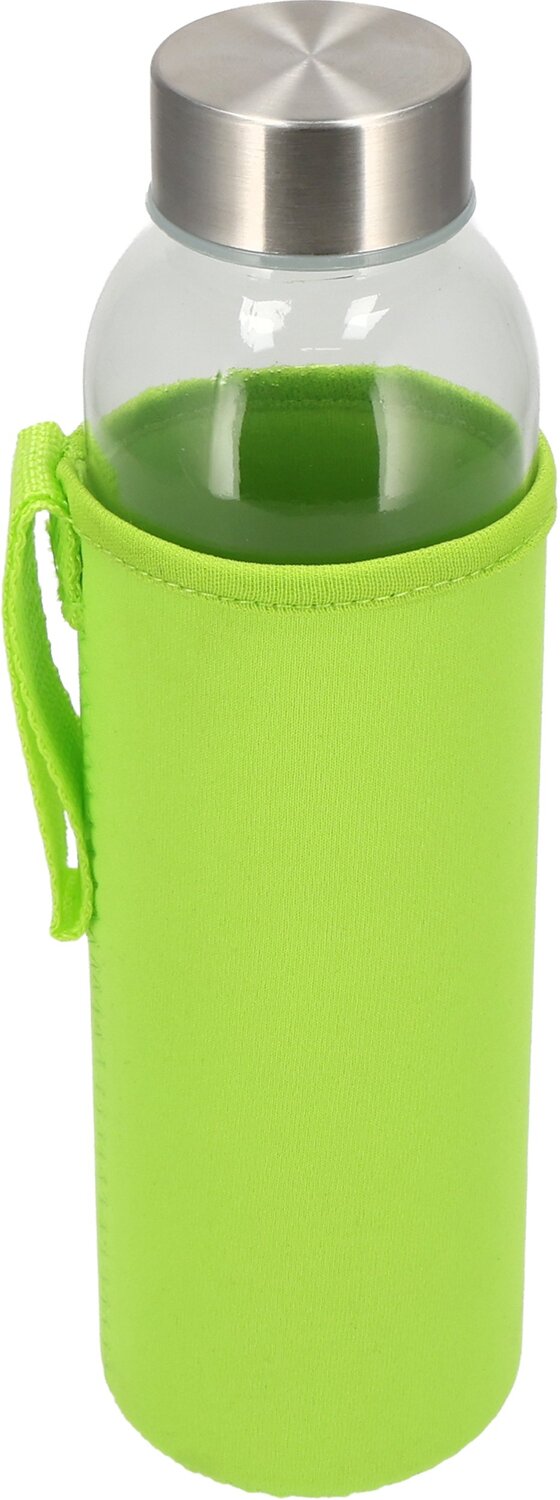 Szklana butelka KLAGENFURT 500ml z etui neoprenowym - Akcesoria podróżne z nadrukiem logo | VEBI - zdjęcie 96