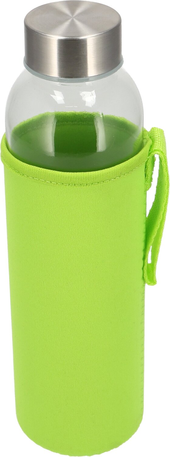 Szklana butelka KLAGENFURT 500ml z etui neoprenowym - Akcesoria podróżne z nadrukiem logo | VEBI - zdjęcie 98