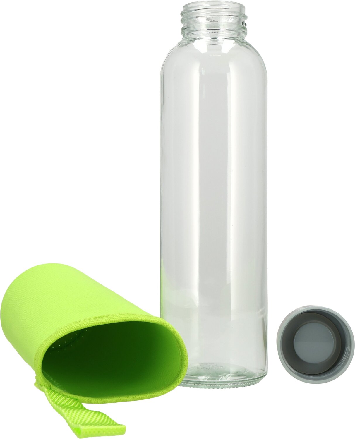 Szklana butelka KLAGENFURT 500ml z etui neoprenowym - Akcesoria podróżne z nadrukiem logo | VEBI - zdjęcie 102