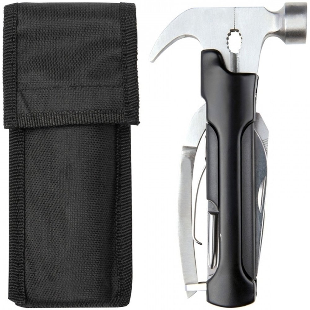 Wielofunkcyjny młotek stalowy PEER - 9 narzędzi w jednym - Narzędzia z nadrukiem logo | VEBI