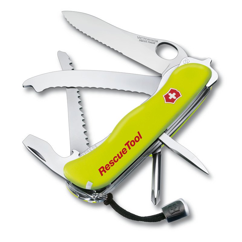 Scyzoryk ratowniczy Victorinox z piłą do szyb i etui - Noże i scyzoryki z nadrukiem logo | VEBI