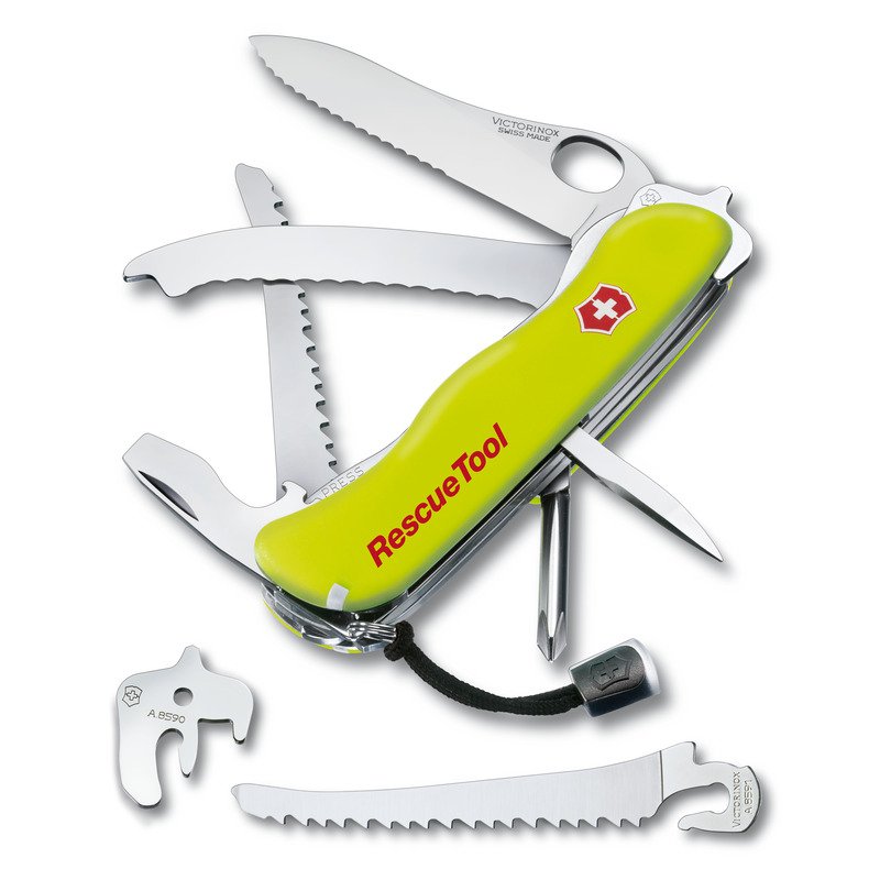 Scyzoryk ratowniczy Victorinox z piłą do szyb i etui - Noże i scyzoryki z nadrukiem logo | VEBI - zdjęcie 3