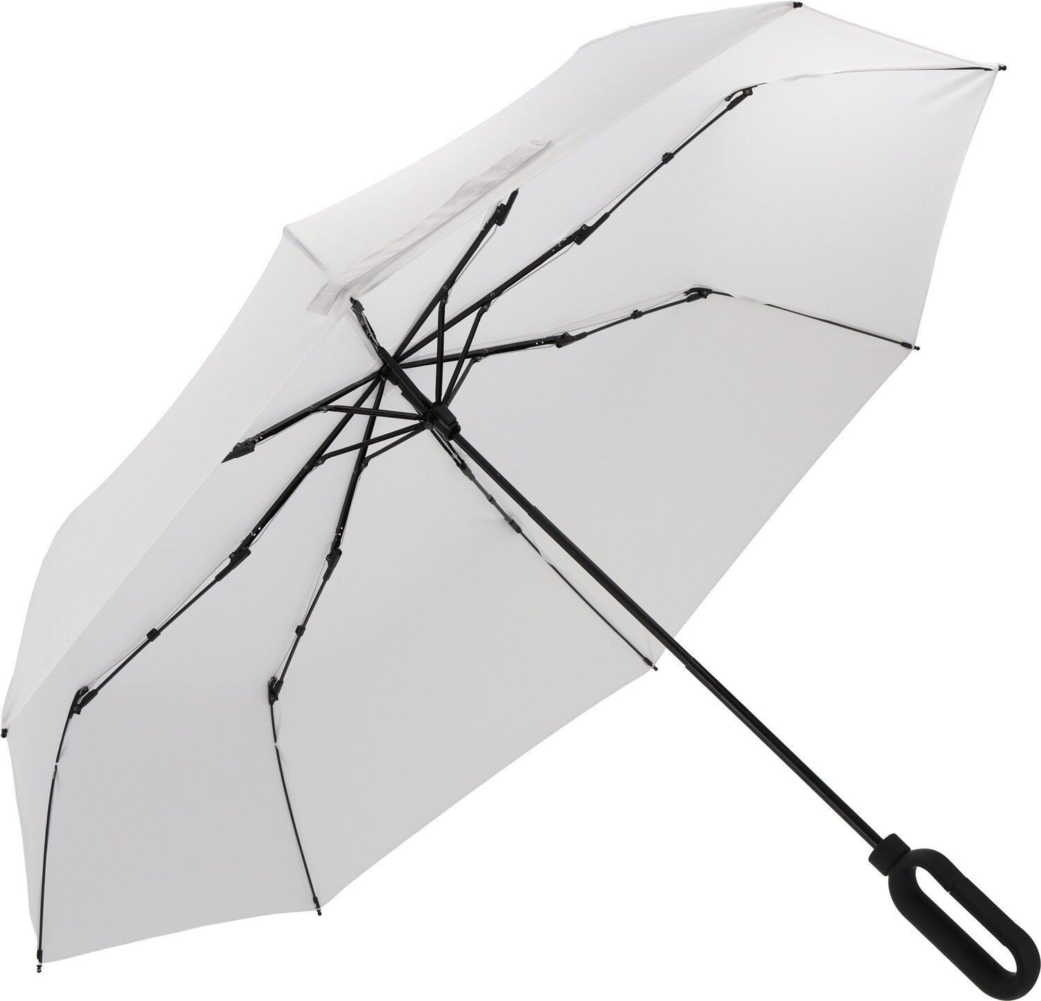 Parasol reklamowy manualny z karabińczykiem 98cm ERDING - Panel poniżej 100 cm z nadrukiem logo | VEBI
