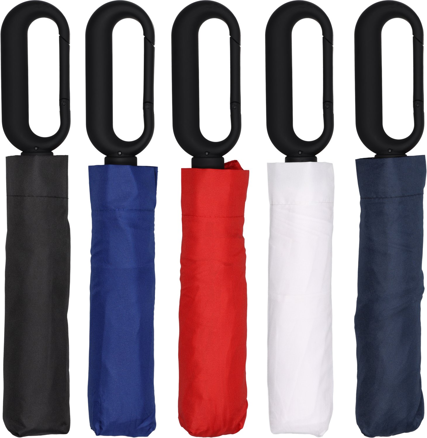Parasol reklamowy manualny z karabińczykiem 98cm ERDING - Panel poniżej 100 cm z nadrukiem logo | VEBI - zdjęcie 24