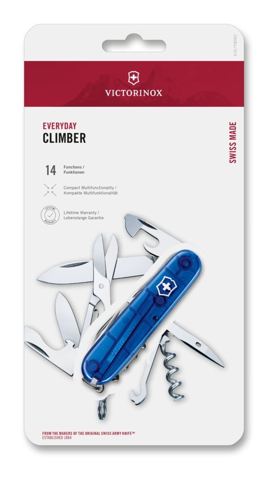 Scyzoryk Victorinox Climber - 15 funkcji w przezroczystej obudowie - Noże i scyzoryki z nadrukiem logo | VEBI - zdjęcie 8