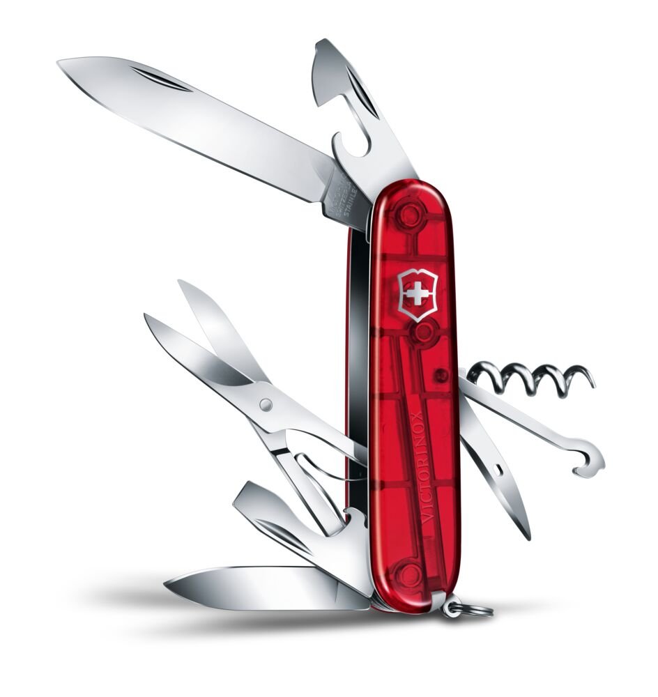 Scyzoryk Victorinox Climber - 15 funkcji w przezroczystej obudowie - Noże i scyzoryki z nadrukiem logo | VEBI - zdjęcie 2