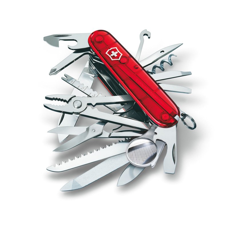 Szwajcarski scyzoryk SwissChamp 33 narzędzia - transparentny Victorinox - zdjęcie 4