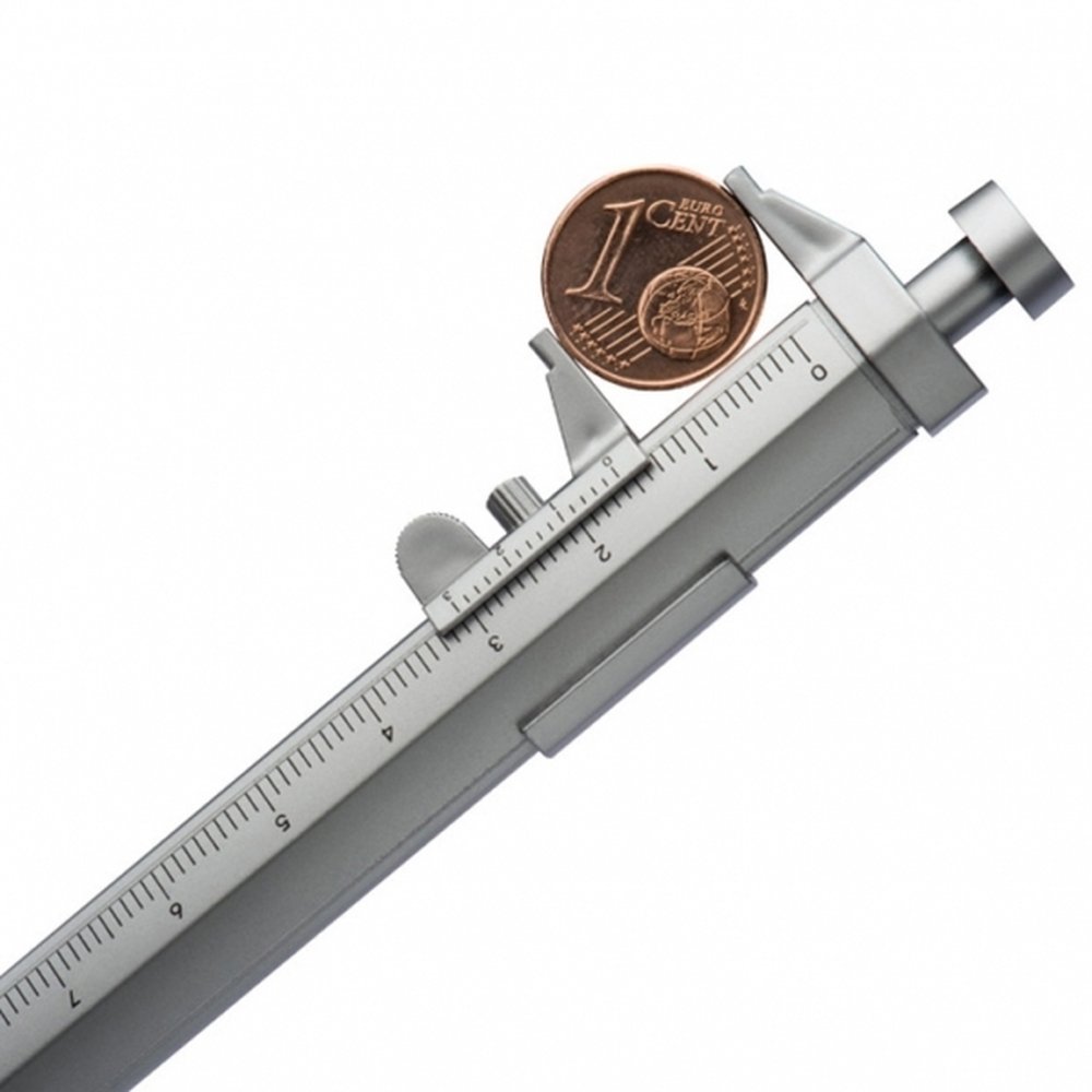 Długopis z suwmiarką PRESCOT - praktyczne narzędzie z funkcją pisania - zdjęcie 2