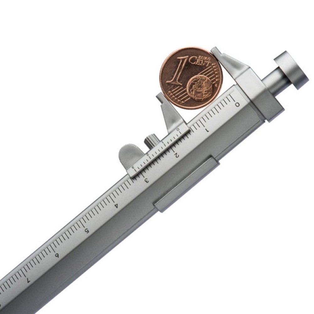 Długopis z suwmiarką PRESCOT - praktyczne narzędzie z funkcją pisania - zdjęcie 3