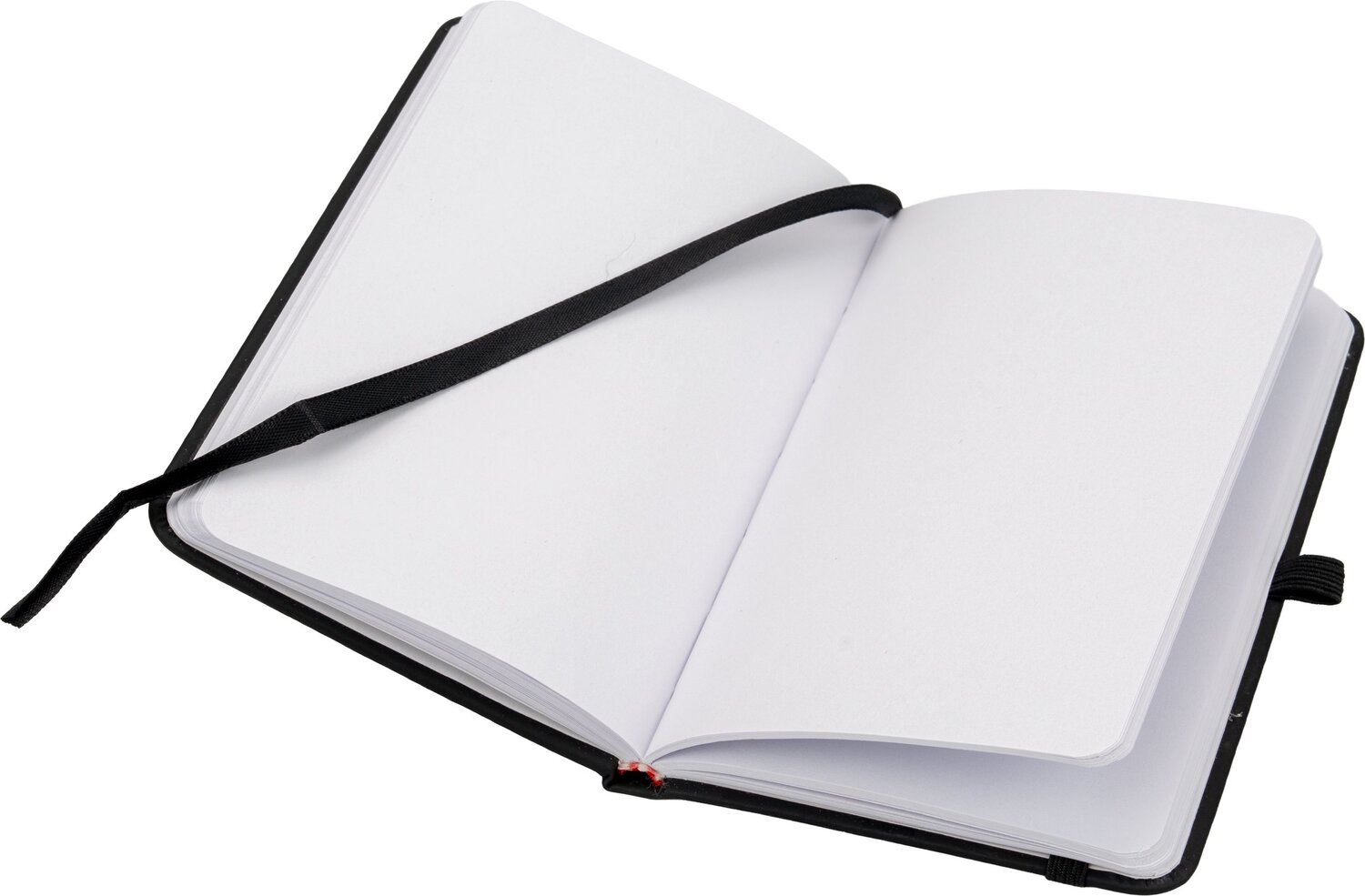 Notes A6 z gładkimi kartkami LUBECK - 190 stron z gumką - Notatniki i notesy z nadrukiem logo | VEBI - zdjęcie 15
