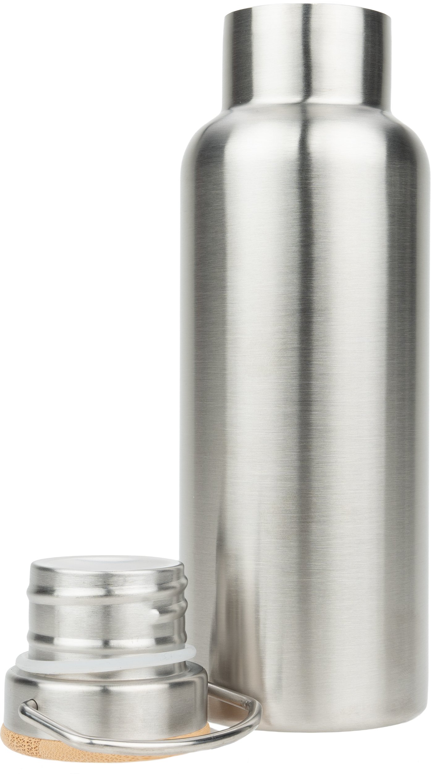 Stalowa butelka termiczna z bambusowym wieczkiem 750ml - zdjęcie 4