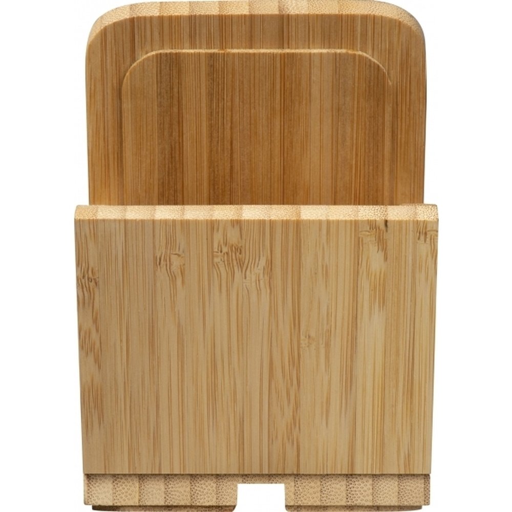 Bambusowy organizer na telefon FREDERICTON z miejscem na przybory - zdjęcie 5