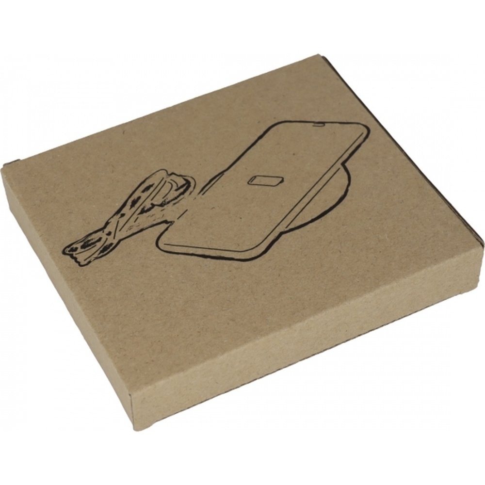 Bambusowa ładowarka indukcyjna MONS z logo firmy - zdjęcie 5