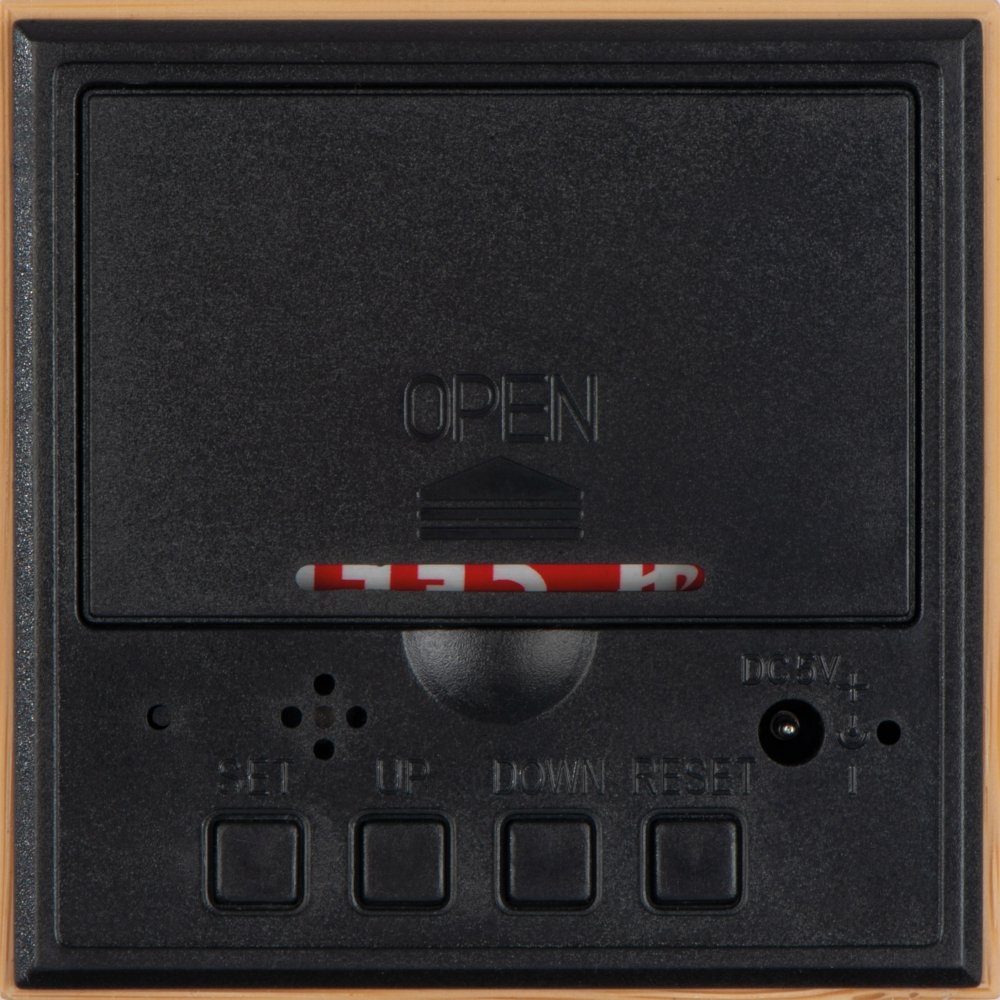 Zegar biurkowy CHARLESTON z LED - drewniany z logo - zdjęcie 5